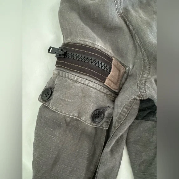 G Star Grey Linen Bomber Jacket size Medium - Picture 14 of 15